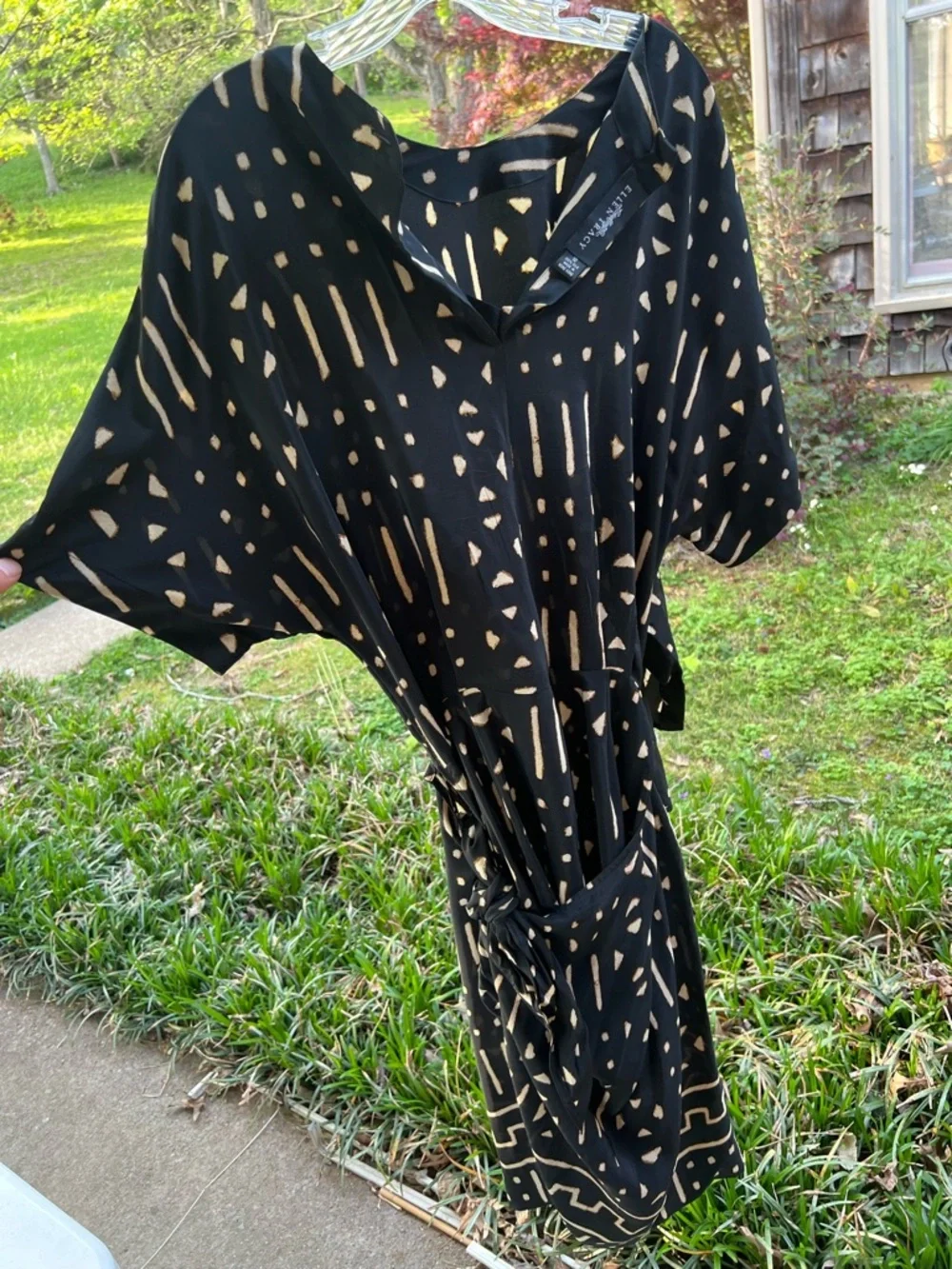 Ellen Tracy Silk Drape Dress - Picture 4 of 6